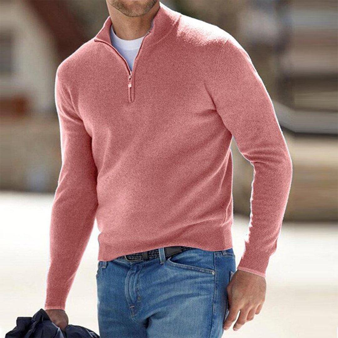 Men's Sweater - Quarter Zip Fleece Pullover