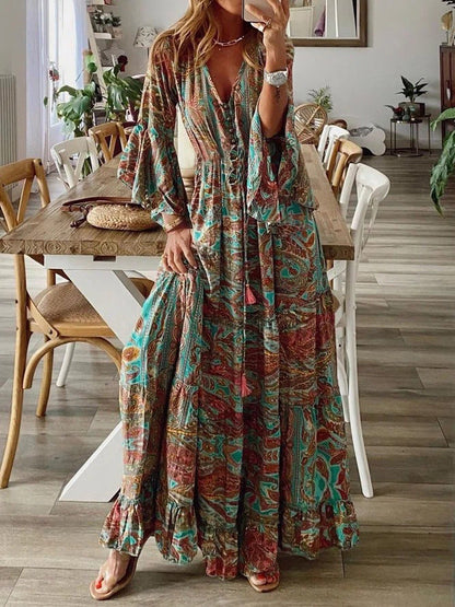 Free Spirited Floral Long Maxi Dress for Women