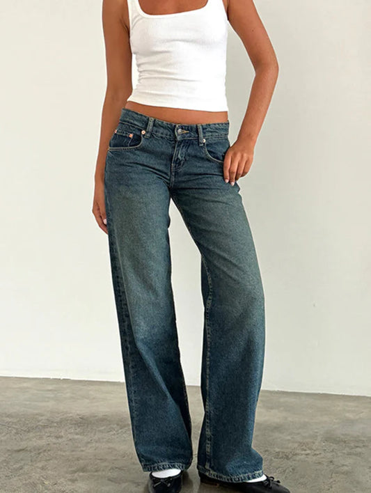 Comfortable Fit Low Rise Stretch Jeans - Modish World