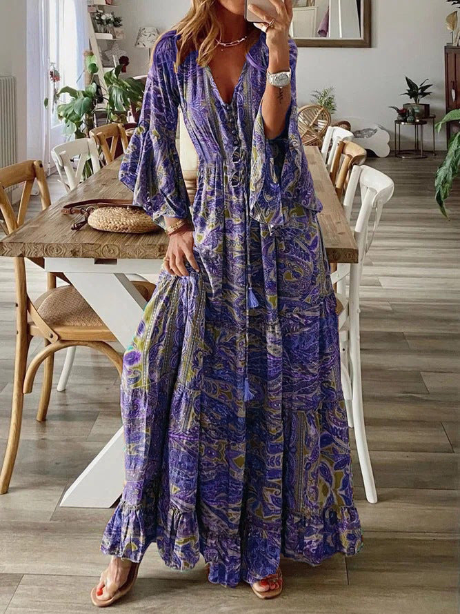 Free Spirited Floral Long Maxi Dress for Women