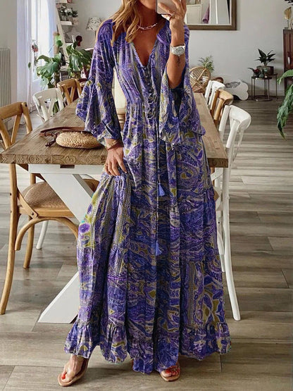 Free Spirited Floral Long Maxi Dress for Women