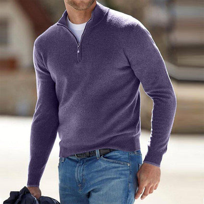 Men's Sweater - Quarter Zip Fleece Pullover