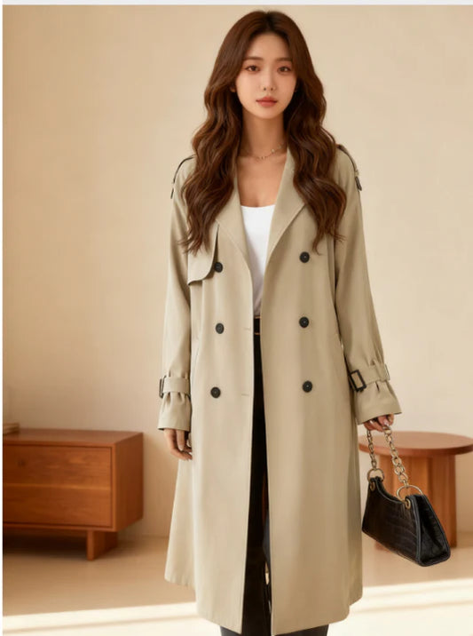 Classic Women's Waterproof Double Breasted Trench Coat - Modish World