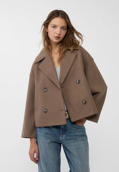 Short Fitted Womens Double Button Jacket