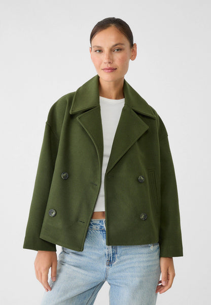 Short Fitted Womens Double Button Jacket