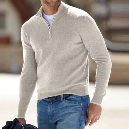 Men's Sweater - Quarter Zip Fleece Pullover