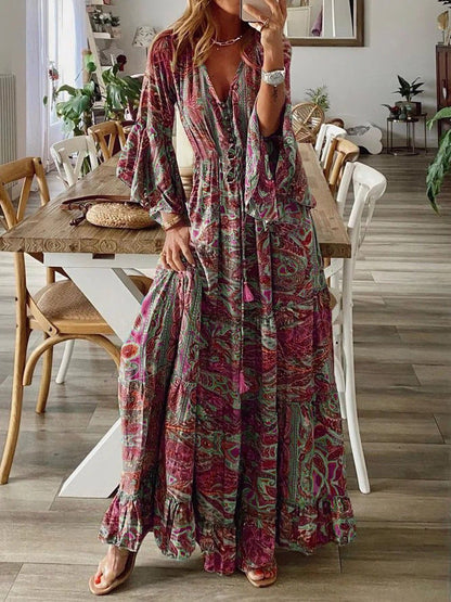 Free Spirited Floral Long Maxi Dress for Women