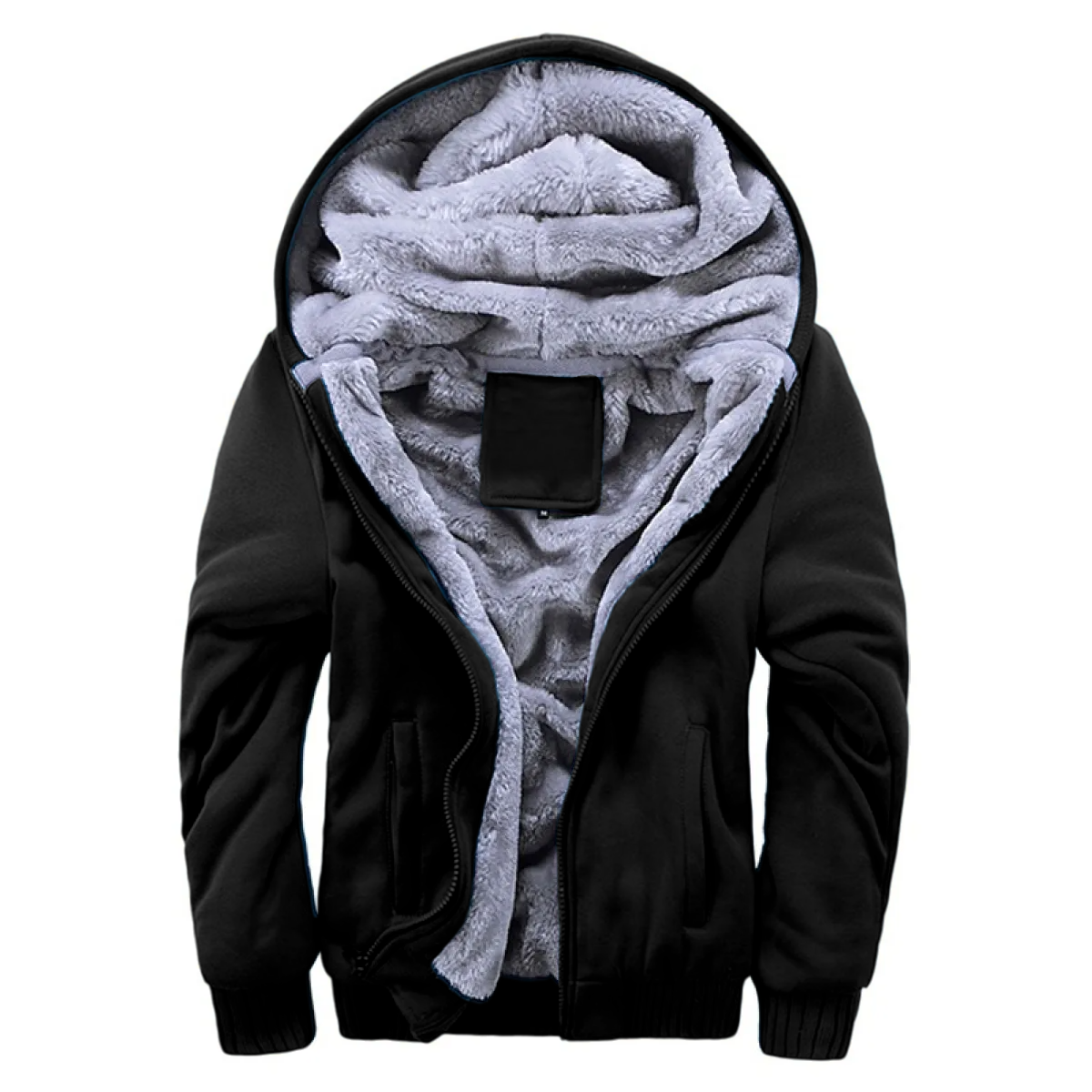Warm Full Zip Men's Fleece Hooded Jacket