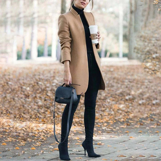 Classic Fit Long Trench Coat for Women - ModishWorld
