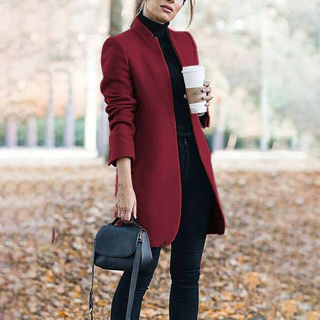 Classic Fit Long Trench Coat for Women