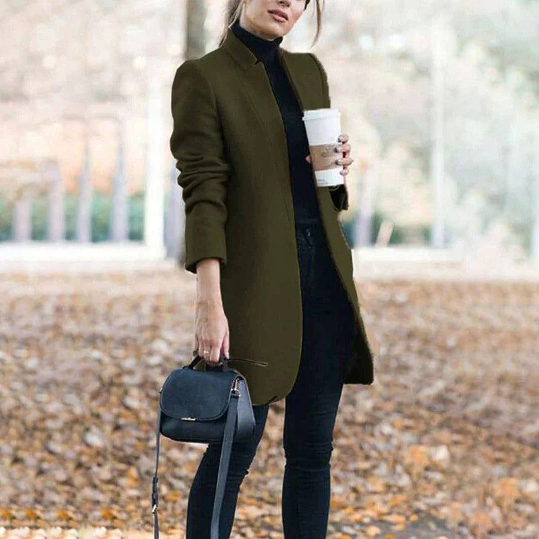 Classic Fit Long Trench Coat for Women