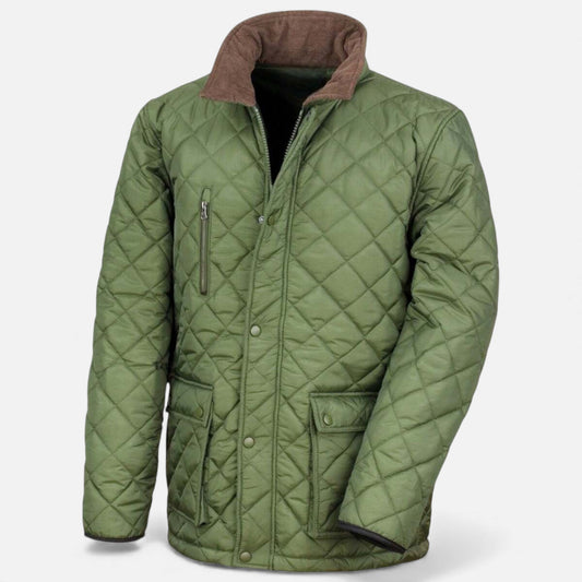 Warm Quilted Mens Gold Padded Jacket - Modish World