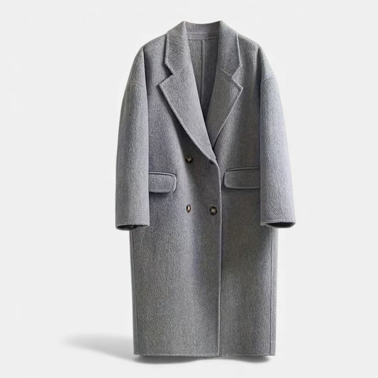 Warm Double Breasted Wool Blend Winter Coat - Modish World