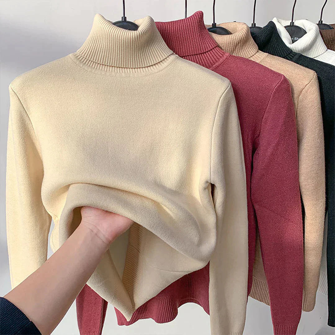 Soft Women's Crew Neck Sweater - Fleece Lined - ModishWorld