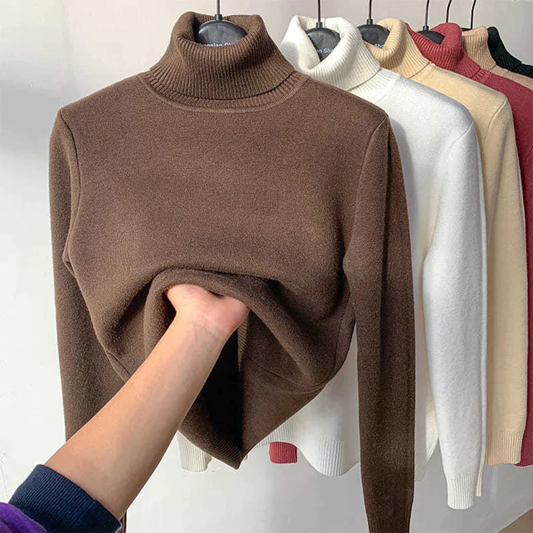 Soft Women's Crew Neck Sweater - Fleece Lined