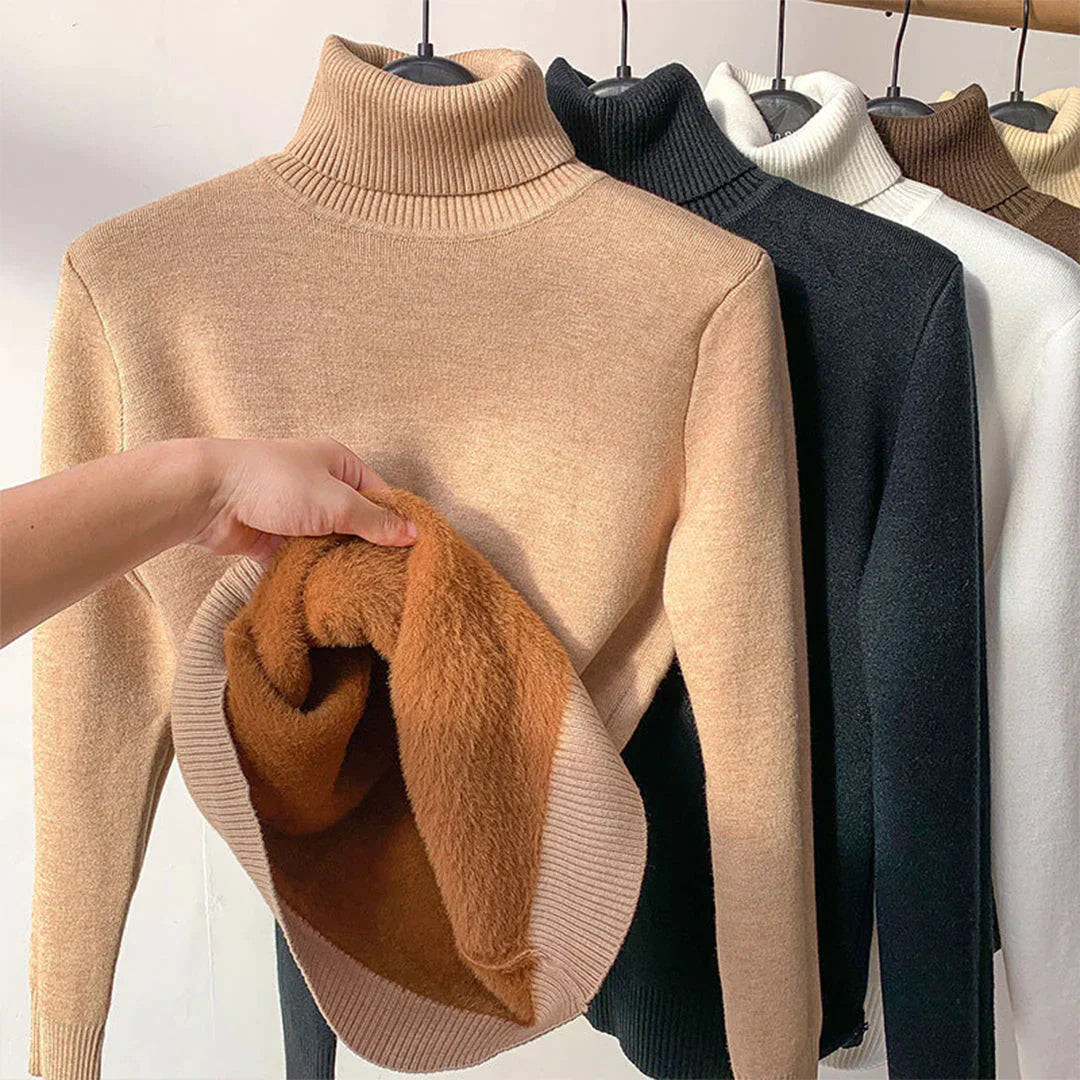 Soft Women's Crew Neck Sweater - Fleece Lined