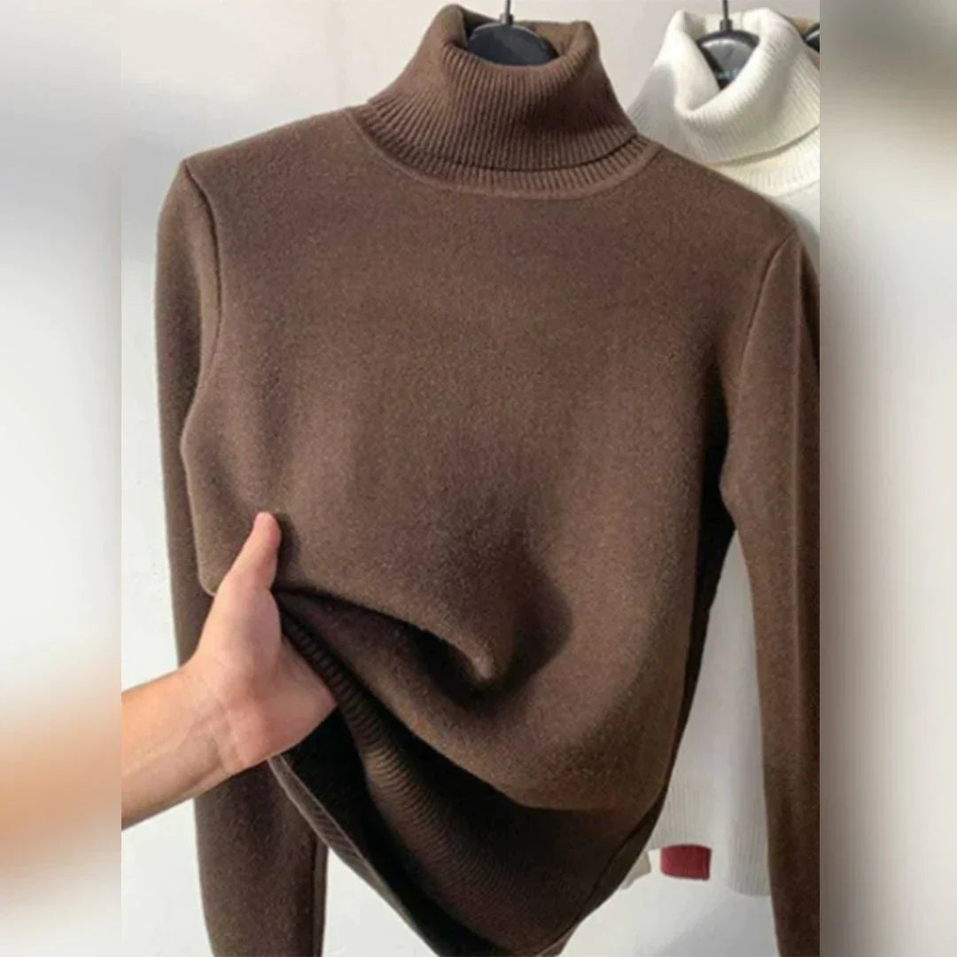Soft Women's Crew Neck Sweater - Fleece Lined