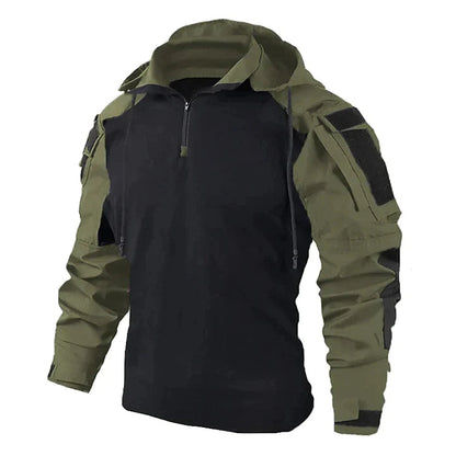 Men's Military Style Hooded Sweatshirt