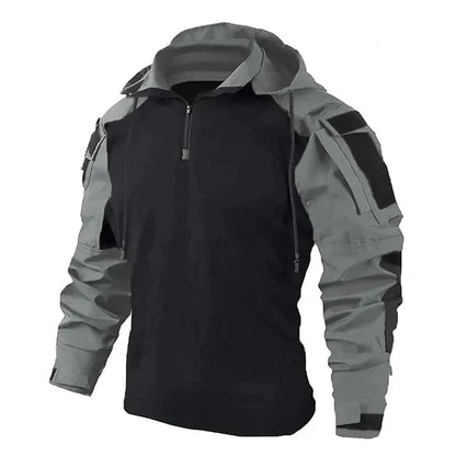 Men's Military Style Hooded Sweatshirt