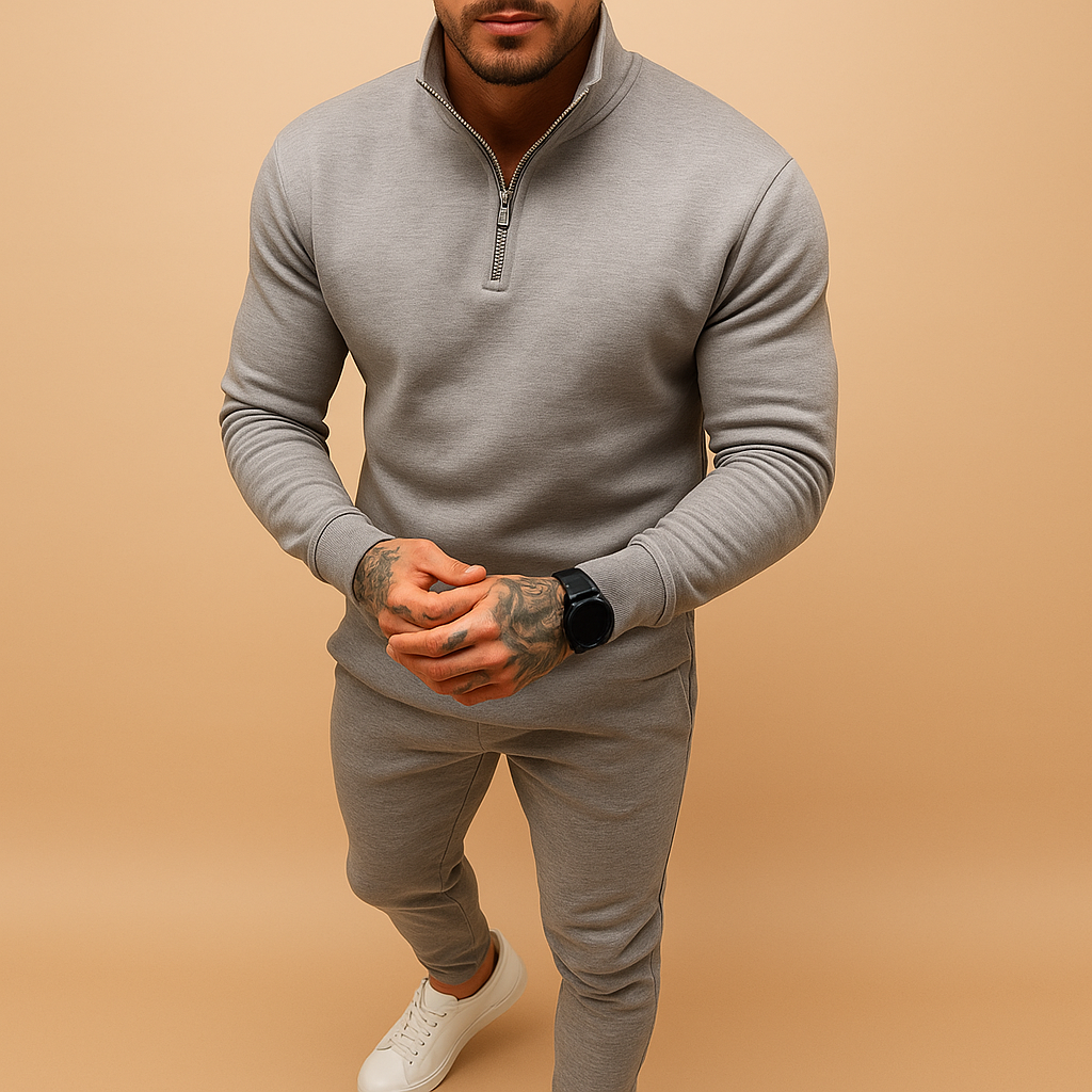 Athletic Sportswear Tracksuit Set with Jogger Pants