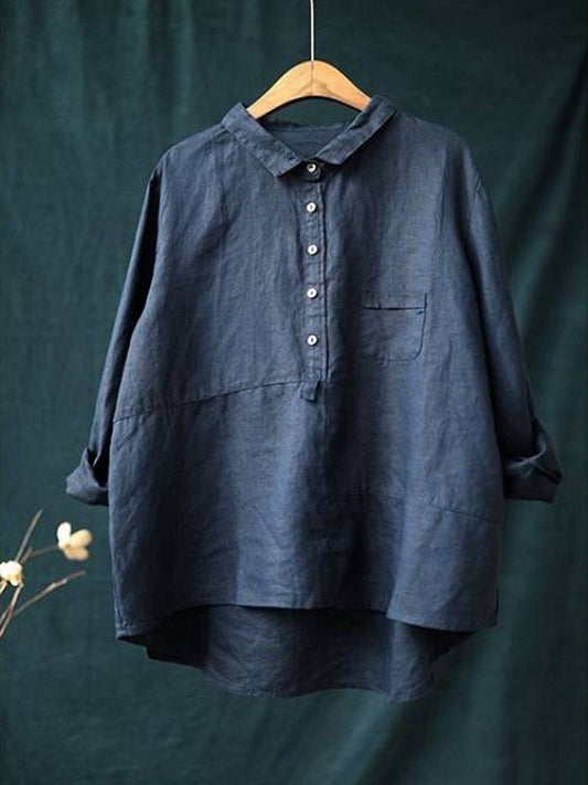 Classic Ladies Button Down Long Sleeve Shirt - Modish World