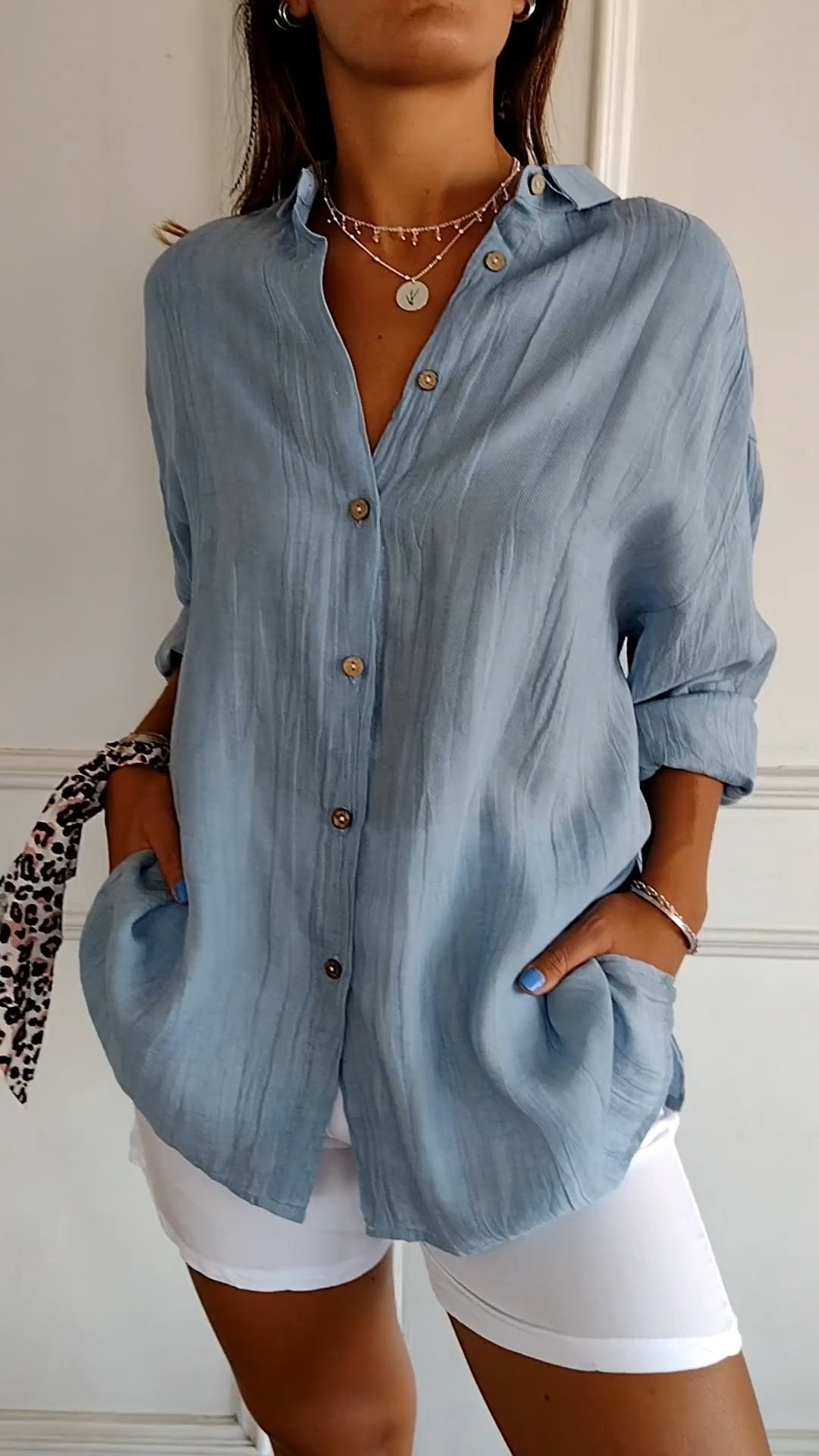 Chic Ruffled Ladies Blouse - ModishWorld