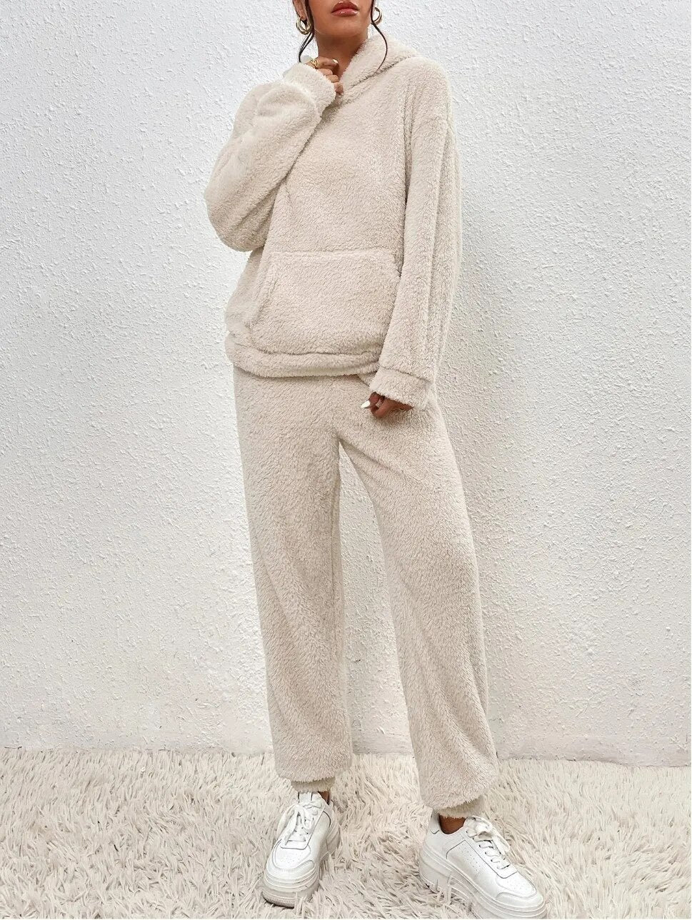 Cozy Women's Sleepwear Set with Hoodie and Pants - ModishWorld