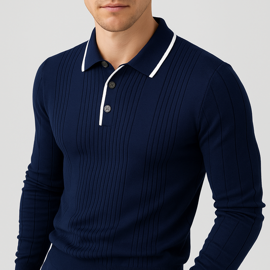 Classic Men's Polo Long Sleeve Button Shirt - Modish World