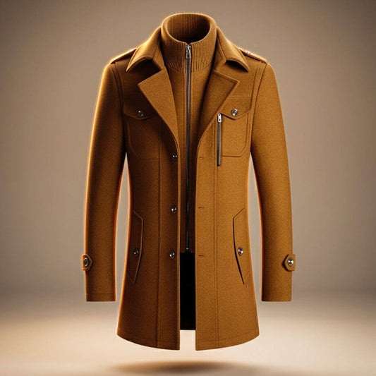 Classic Pure Wool Mens Overcoat - Modish World