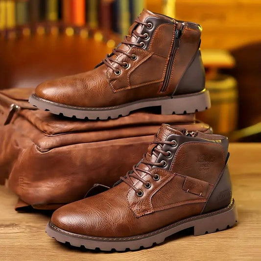 Classic Mens Ankle Boots with Side Zip - Modish World