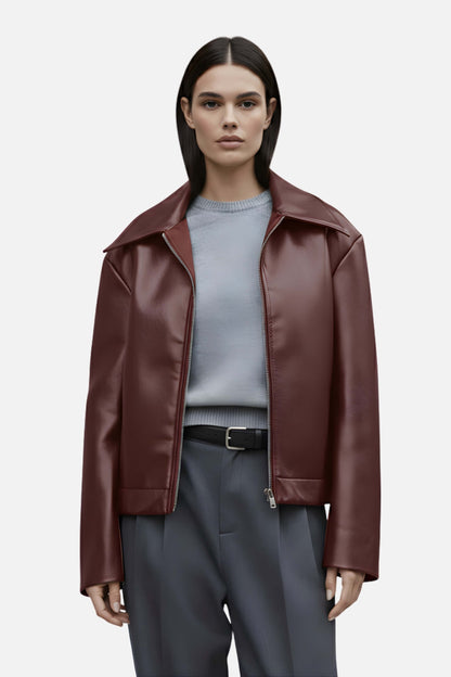 Classic Women's Genuine Leather Jacket