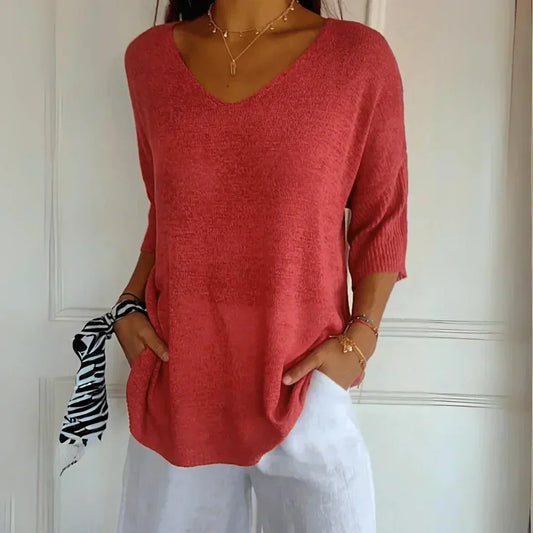 Casual Soft Knit Women's Everyday Top - ModishWorld