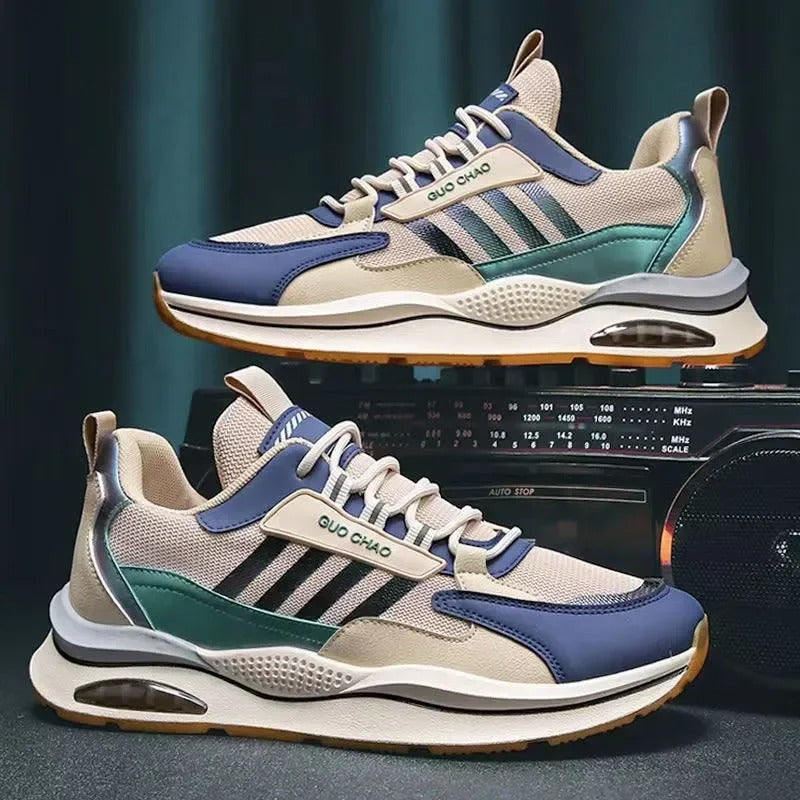 Men's Running Shoes - Breathable Lace Up Sneakers - ModishWorld