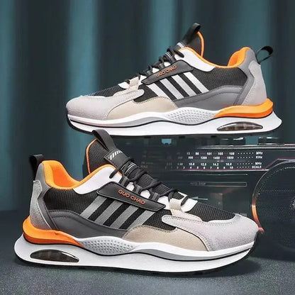 Men's Running Shoes - Breathable Lace Up Sneakers