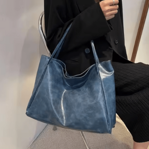 Big Leather Tote Shoulder Handbag