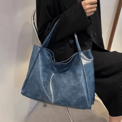 Big Leather Tote Shoulder Handbag
