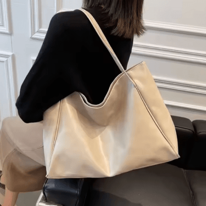 Big Leather Tote Shoulder Handbag