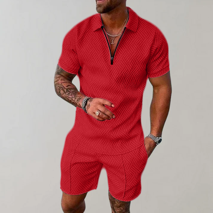 Comfortable Mens Polo Shirt and Short Combo