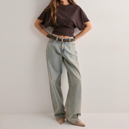 Women's Loose Fit Casual Tee - Comfortable & Feminine Style
