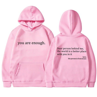 Classic Slogan Hoodie with Pouch Pocket