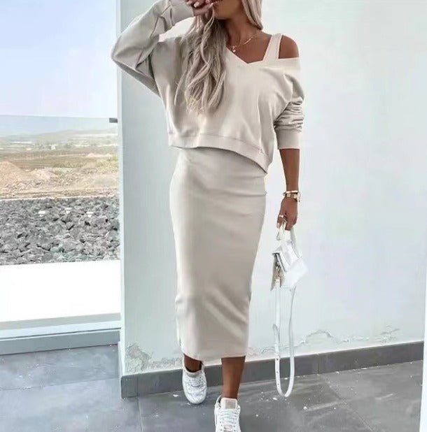 Comfy Chic Sweatshirt Dress Combo for Ladies