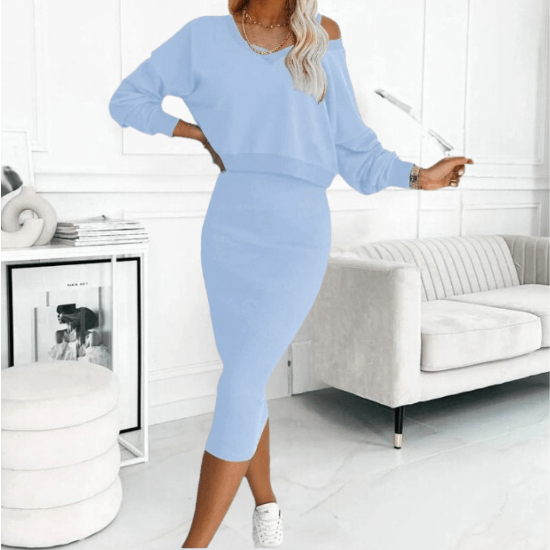 Comfy Chic Sweatshirt Dress Combo for Ladies