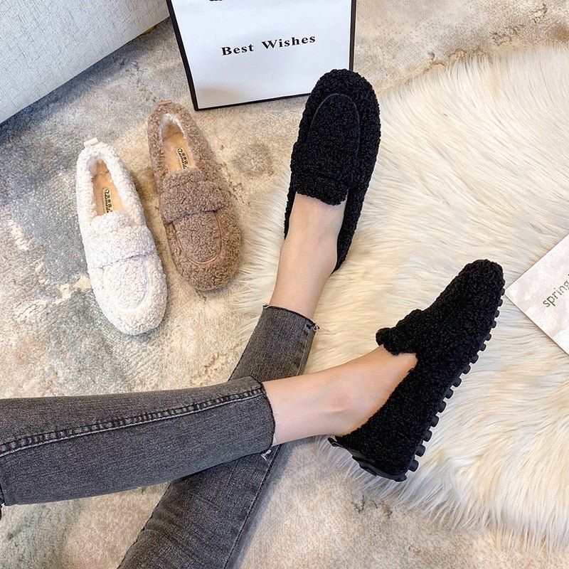 Soft and Warm Fuzzy Slippers for Ladies