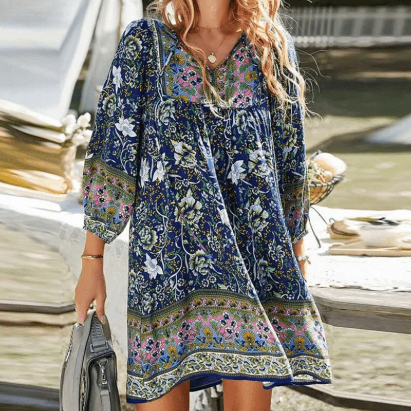 Fashionable Floral Maxi Dress for Ladies - ModishWorld