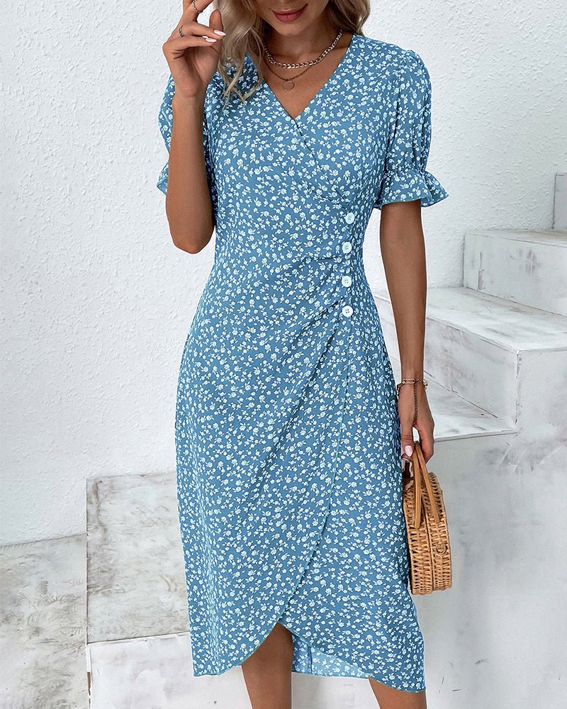 Elegant Floral Women's Summer Dress