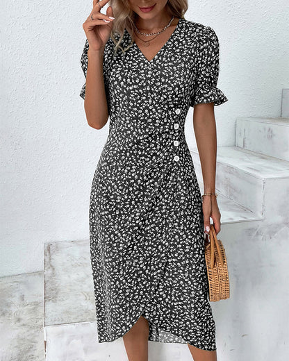 Elegant Floral Women's Summer Dress