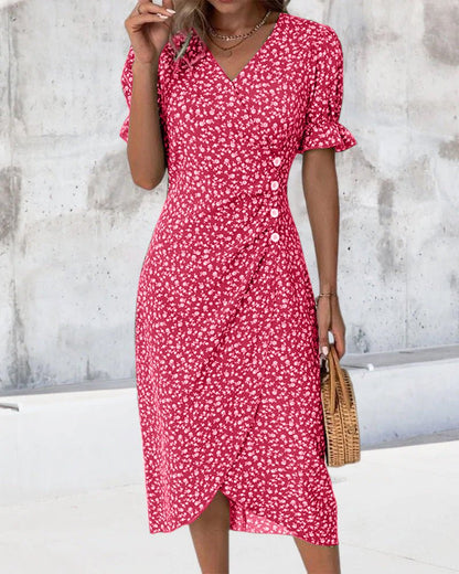 Elegant Floral Women's Summer Dress