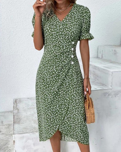Elegant Floral Women's Summer Dress - ModishWorld