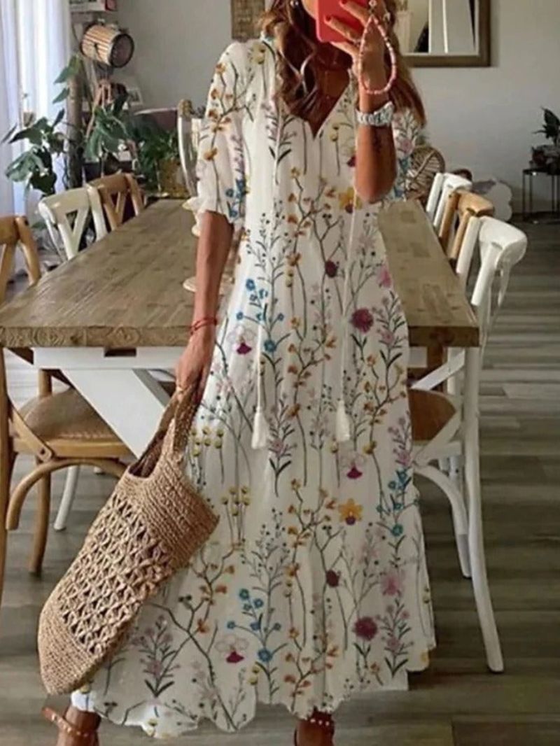 Fashionable Ladies Floral Print Dress