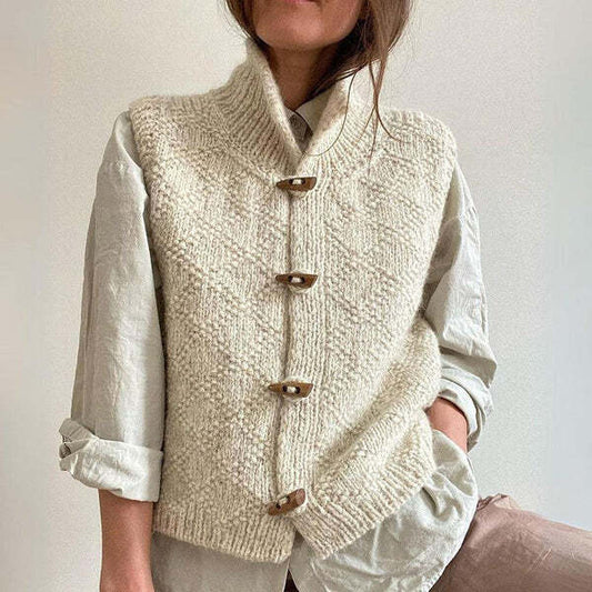 Warm Women's Cozy Crew Neck Cardigan - ModishWorld